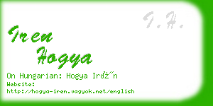 iren hogya business card